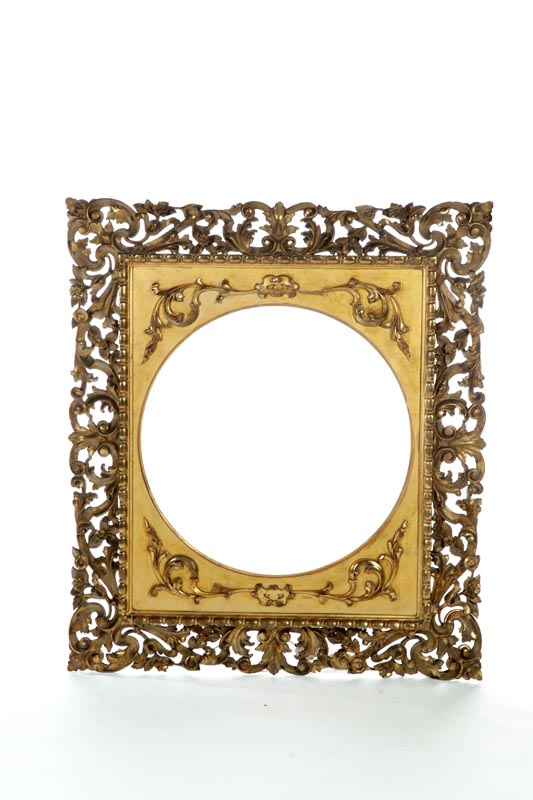 GILT FRAME.  Label on verso for