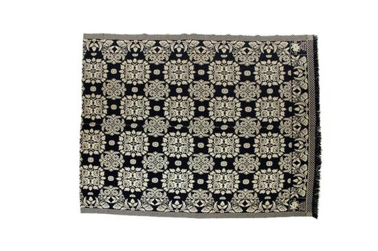 JACQUARD COVERLET Unsigned 1835 123191