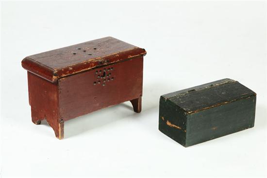 TWO PAINTED BOXES Attributed 12318a