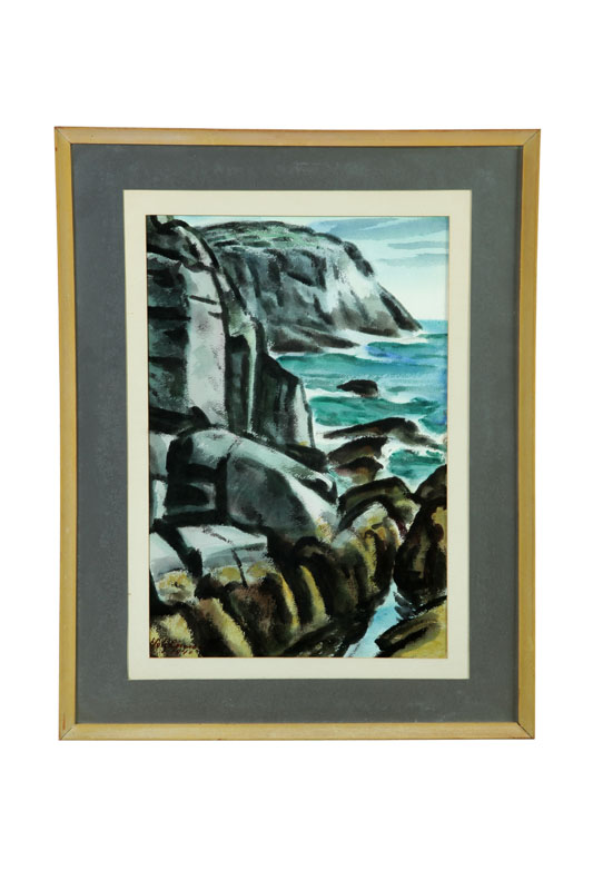 MAINE COAST BY EMIL HOLZHAUER (GERMAN/AMERICAN