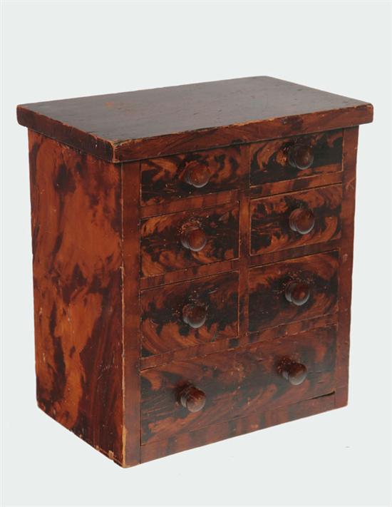 MINIATURE DECORATED CHEST American 1231e0