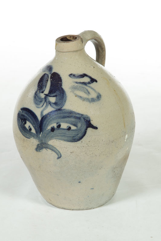 STONEWARE JUG.  American  mid 19th century.