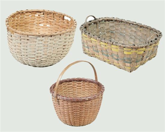 THREE BASKETS American late 1231ea