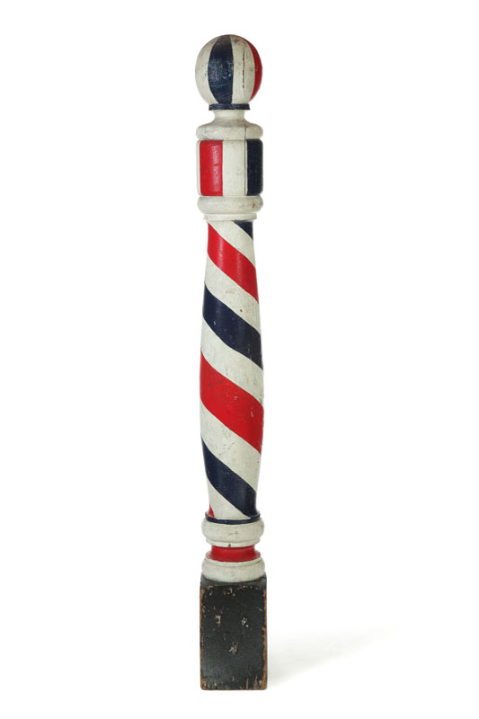 BARBER POLE.  American  late 19th-early