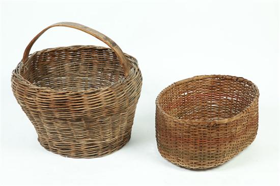 TWO BASKETS.  American  early 20th