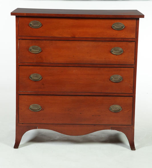 HEPPLEWHITE CHEST OF DRAWERS.  American