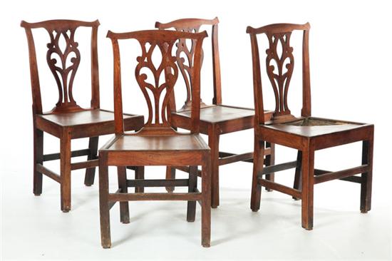 SET OF FOUR GEORGE III SIDE CHAIRS  123246