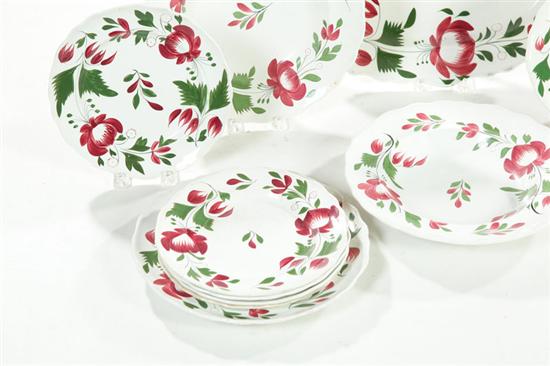 TWELVE PIECES OF ADAMS ROSE STAFFORDSHIRE.