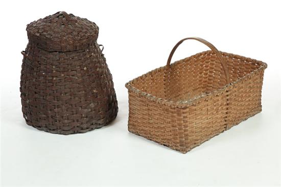 TWO BASKETS.  American  late 19th-early
