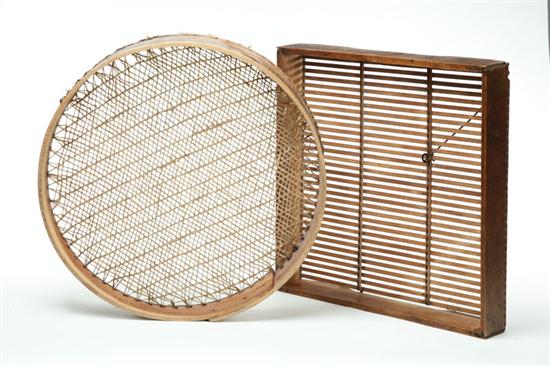 TWO SIEVES.  American  19th century.