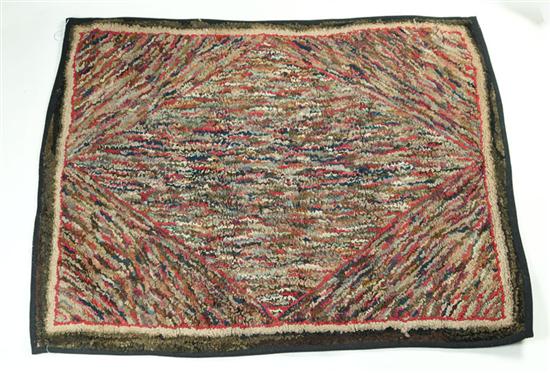 HOOKED RUG American late 19th 1232b1