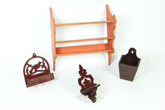 FOUR WOODEN ITEMS.  American  late