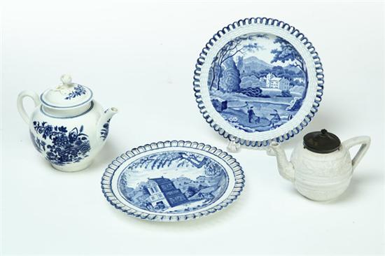 FOUR CERAMIC ITEMS.  England  late