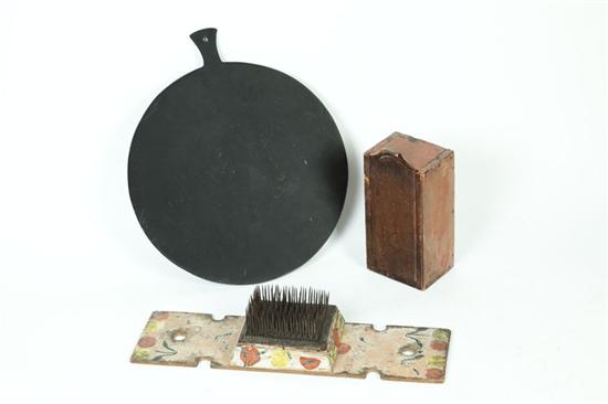 THREE ITEMS.  American  19th century.