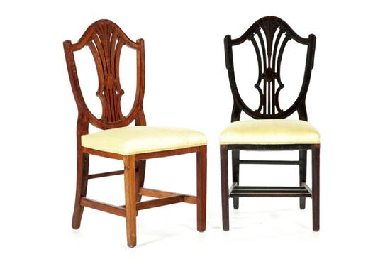 TWO HEPPLEWHITE SIDE CHAIRS England 1232f9