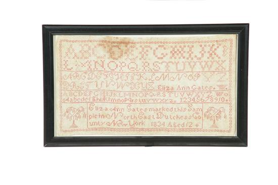 NEW YORK SAMPLER Eliza Ann Gates 1232f2