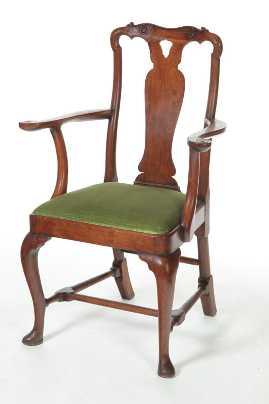 CARVED QUEEN ANNE ARMCHAIR Probably 1232f3