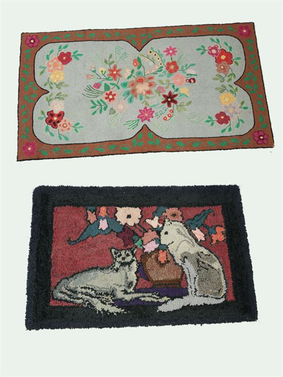 TWO HOOKED RUGS American Two 123311