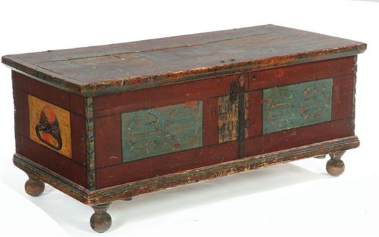 DECORATED BLANKET CHEST American 123324