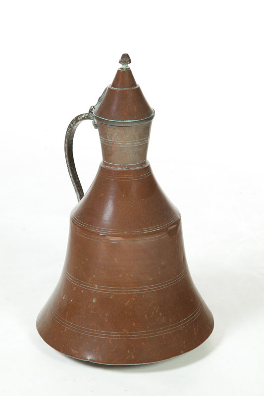 COPPER EWER.  European or Middle Eastern