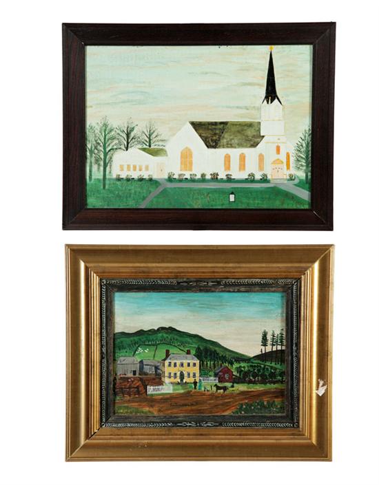 TWO PAINTINGS AMERICAN SCHOOL 12334e