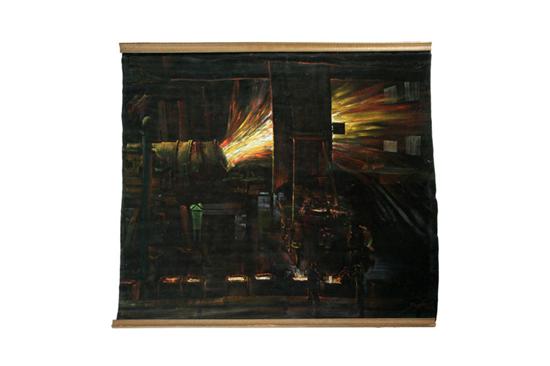 FOUNDRY SCENE SIGNED RAPPAPORT