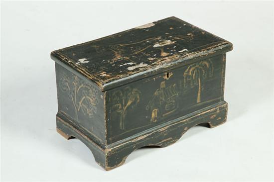 MINIATURE DECORATED BLANKET CHEST  123368