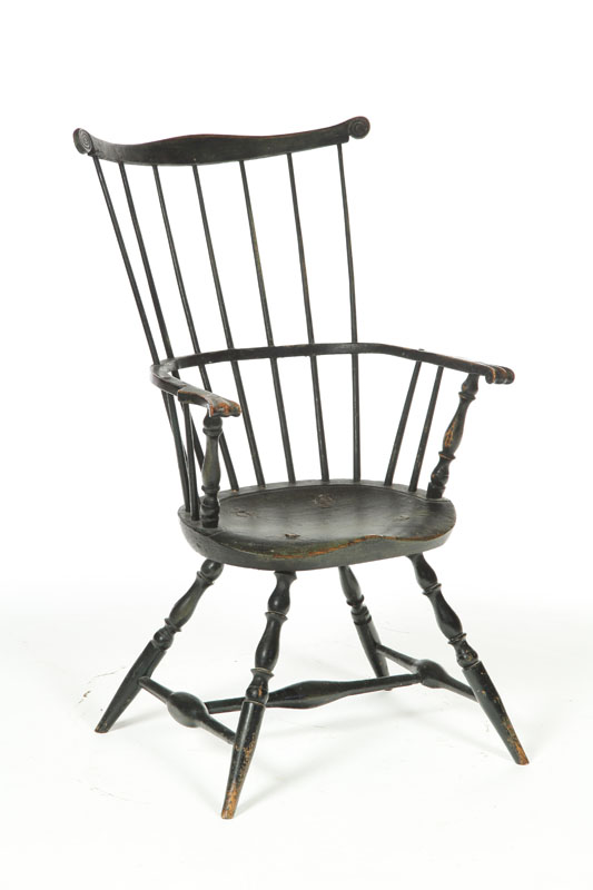 WINDSOR COMB-BACK ARMCHAIR.  Pennsylvania