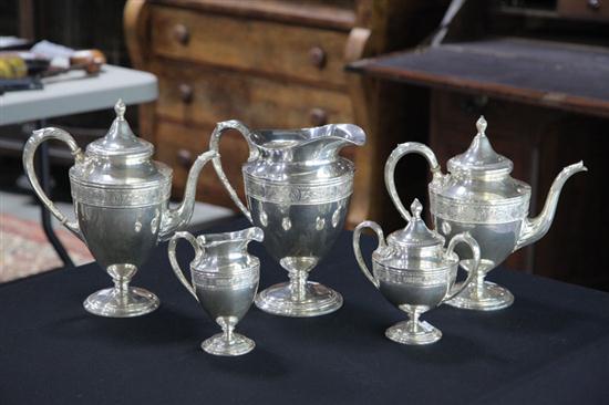 FIVE PIECE STERLING SILVER COFEE/TEA