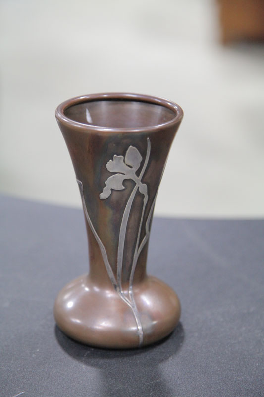 HEINTZ VASE Sterling on bronze 1233e9