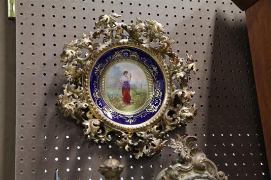 FRAMED PORTRAIT PLATE Hand painted 1233f2