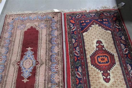 TWO ORIENTAL STYLE RUGS. A runner