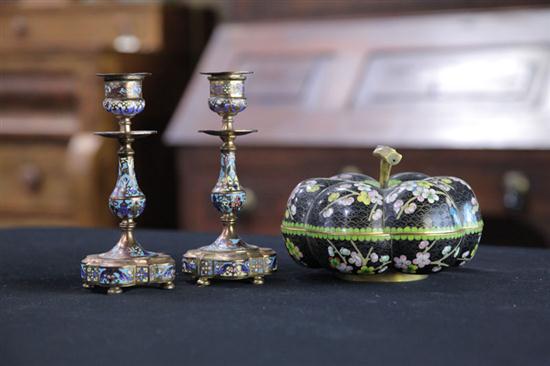 THREE PIECES OF CLOISONNE. Asian