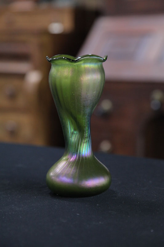 ART GLASS VASE. Loetz type vase