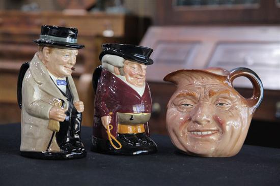 THREE PIECES OF ROYAL DOULTON.