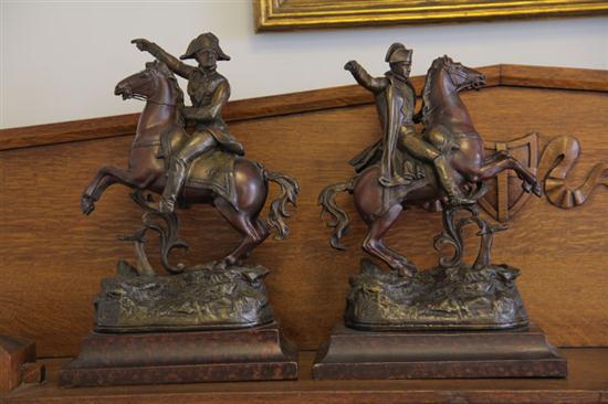 PAIR OF FIGURAL SPELTER BOOKENDS  123449