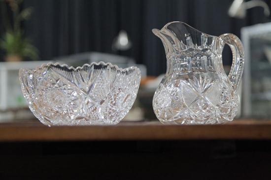 TWO PIECES OF CUT GLASS Both with 123498