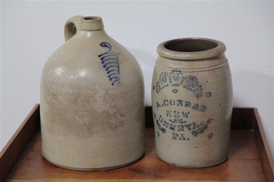 TWO PIECES OF STONEWARE American 1234d3