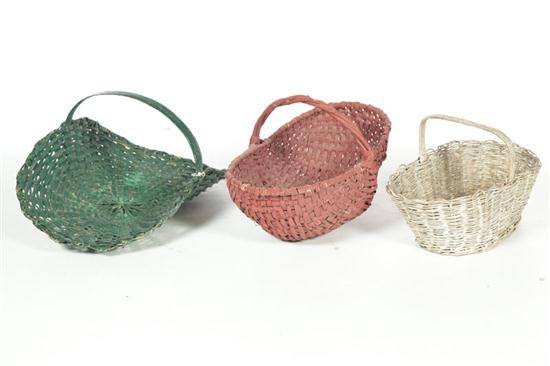 THREE BASKETS. American  early 20th