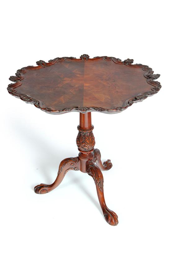 CARVED CHIPPENDALE STYLE TEA TABLE 123570