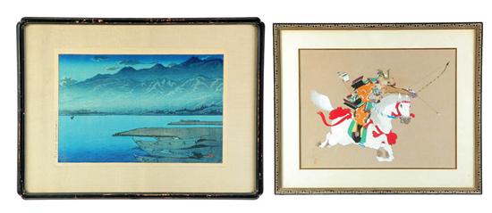 TWO FRAMED PICTURES.  Japan  20th