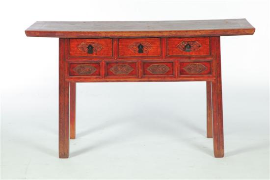 CARVED SIDE TABLE Shan Dong Province 1235a9