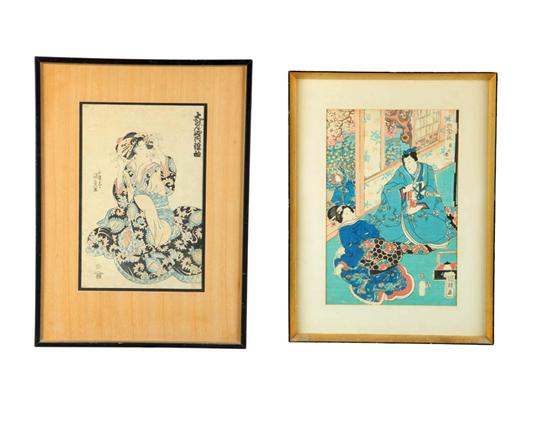 TWO WOODBLOCK PRINTS.  Japan  2nd