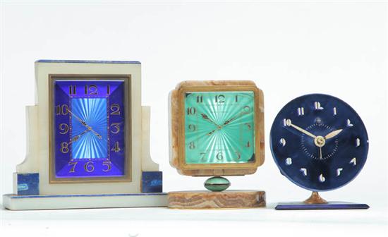 THREE ART DECO CLOCKS.  All 1920-1950