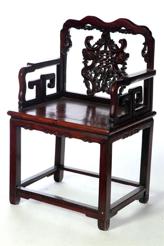FOUR ARMCHAIRS.  China  early 20th
