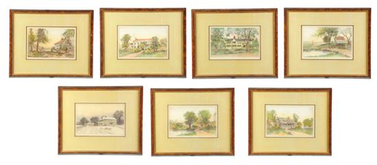 SERIES OF PRINTS OF AUTHORS' HOMES