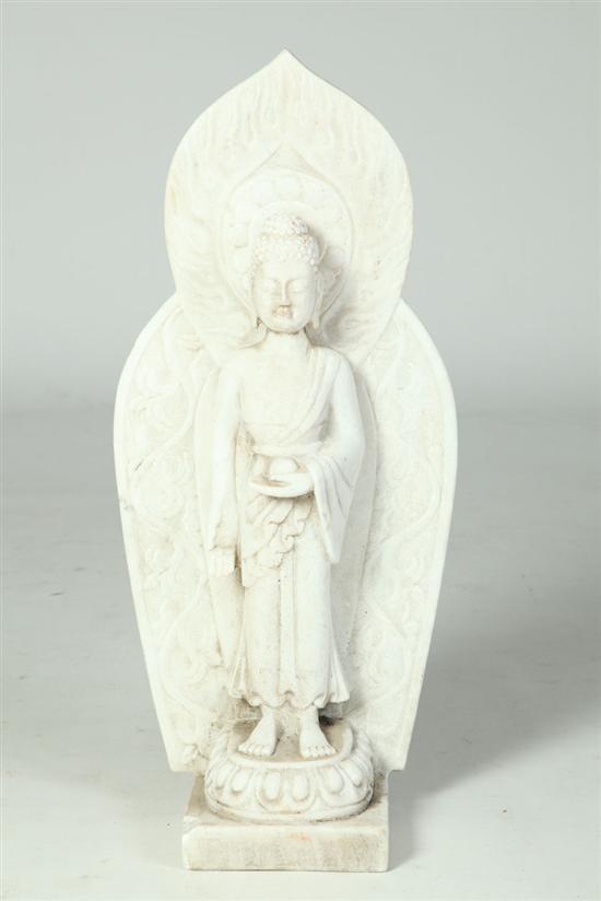 MARBLE BUDDHA Asian 20th century  12365f