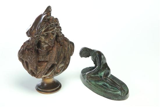 TWO BRONZES.  European  late 19th-early