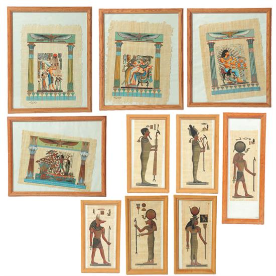 TEN FRAMED PICTURES Egypt late 12369a
