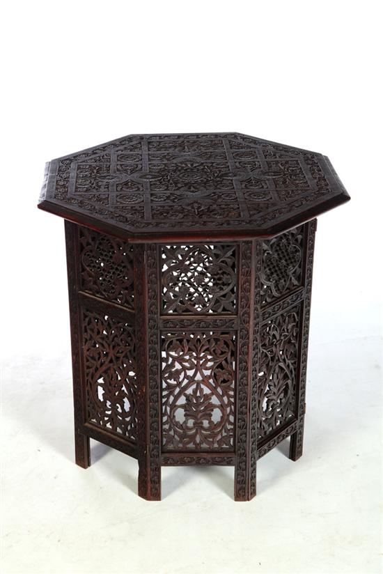 CARVED SIDE TABLE.  Indonesia 